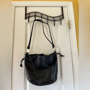 Romano di Paolo Vintage Black Leather Shoulder Bag